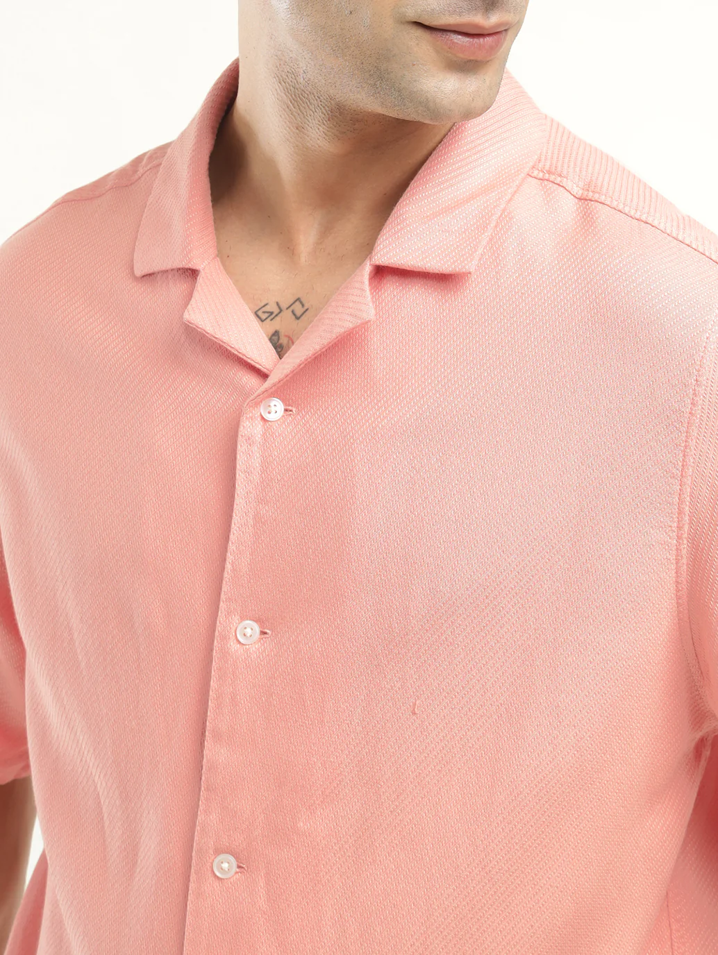Men's Solid Camp Collar Shirt - Image 4