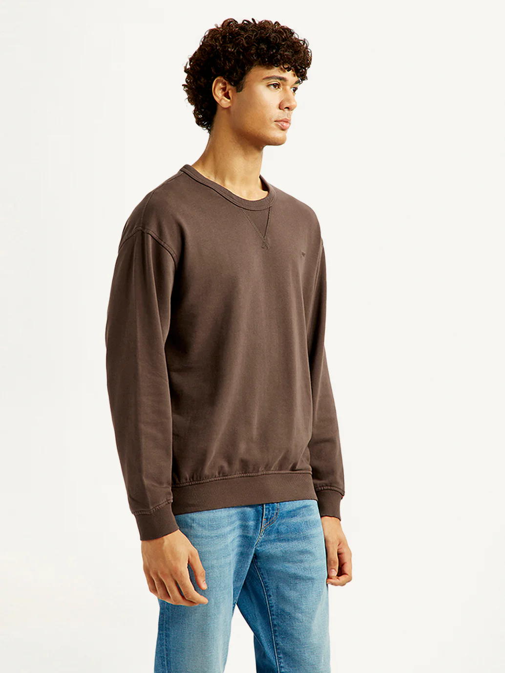 Men's Solid Crew Neck Sweatshirt - Image 6