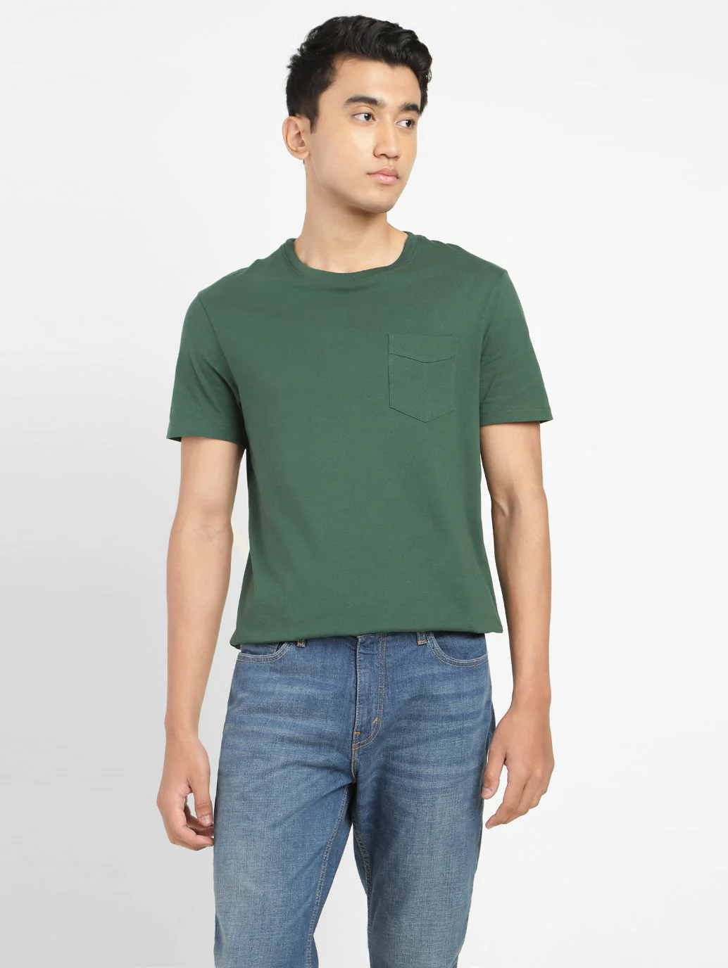 Men's Solid Crew Neck T-shirt - Image 2