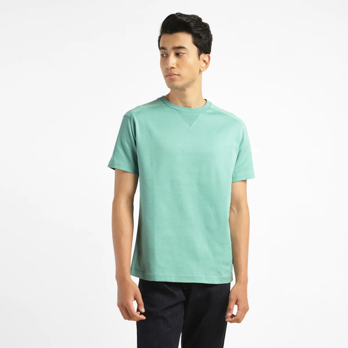 Men's Solid Crew Neck T-shirt - Image 2