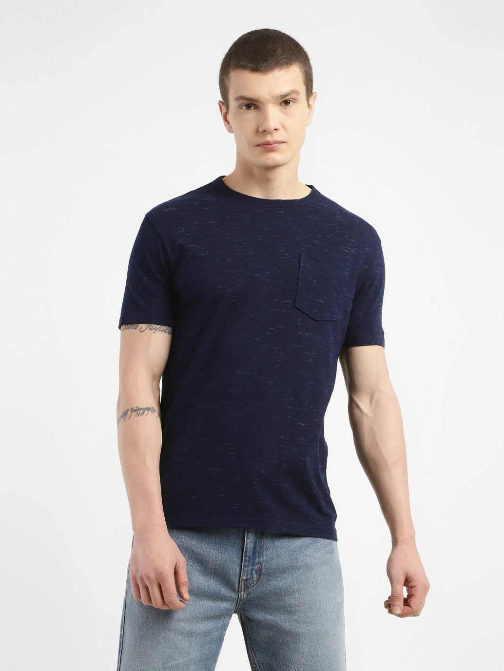 Men's Self Design Regular Fit T-shirt
