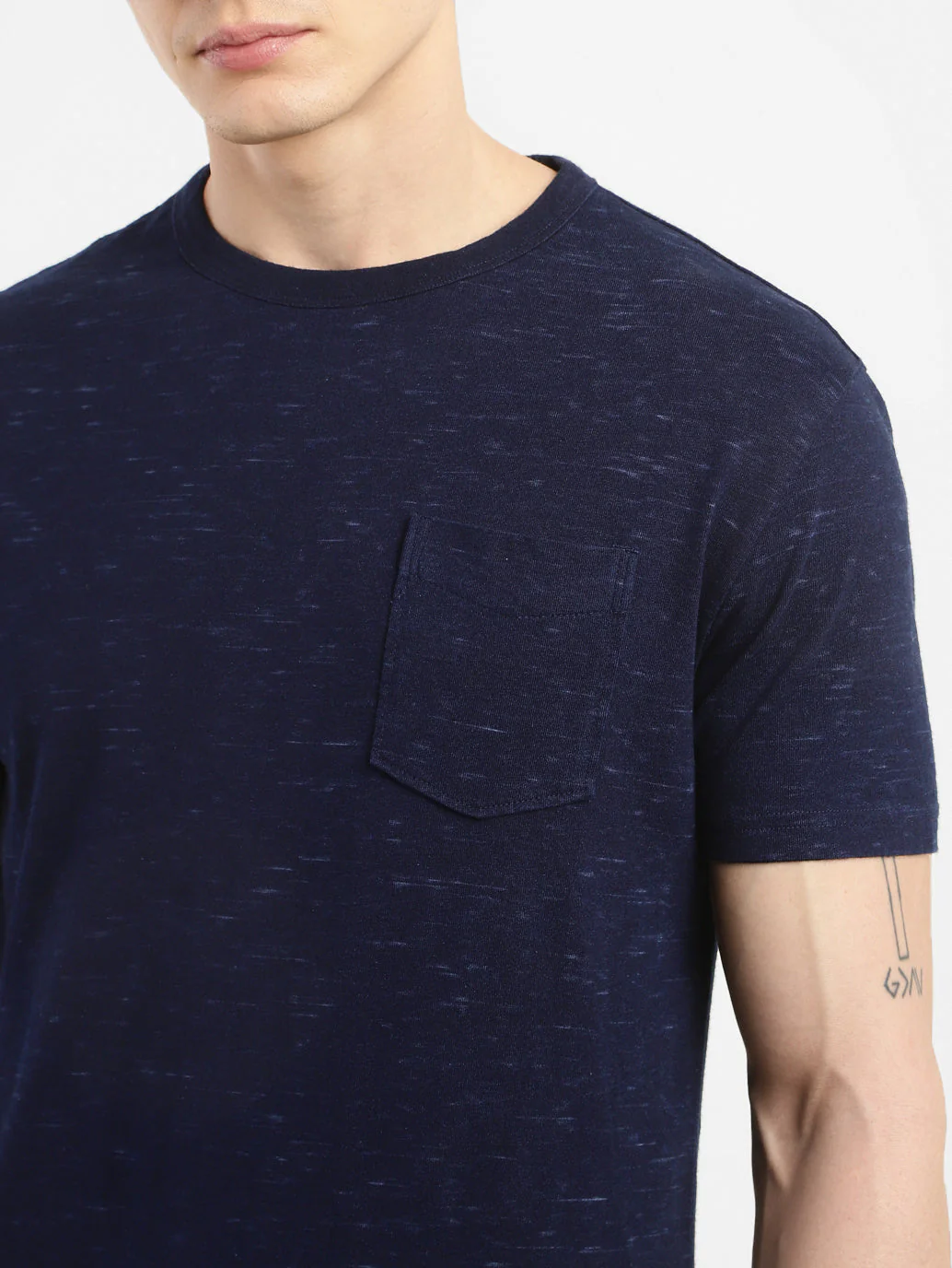 Men's Self Design Regular Fit T-shirt - Image 5