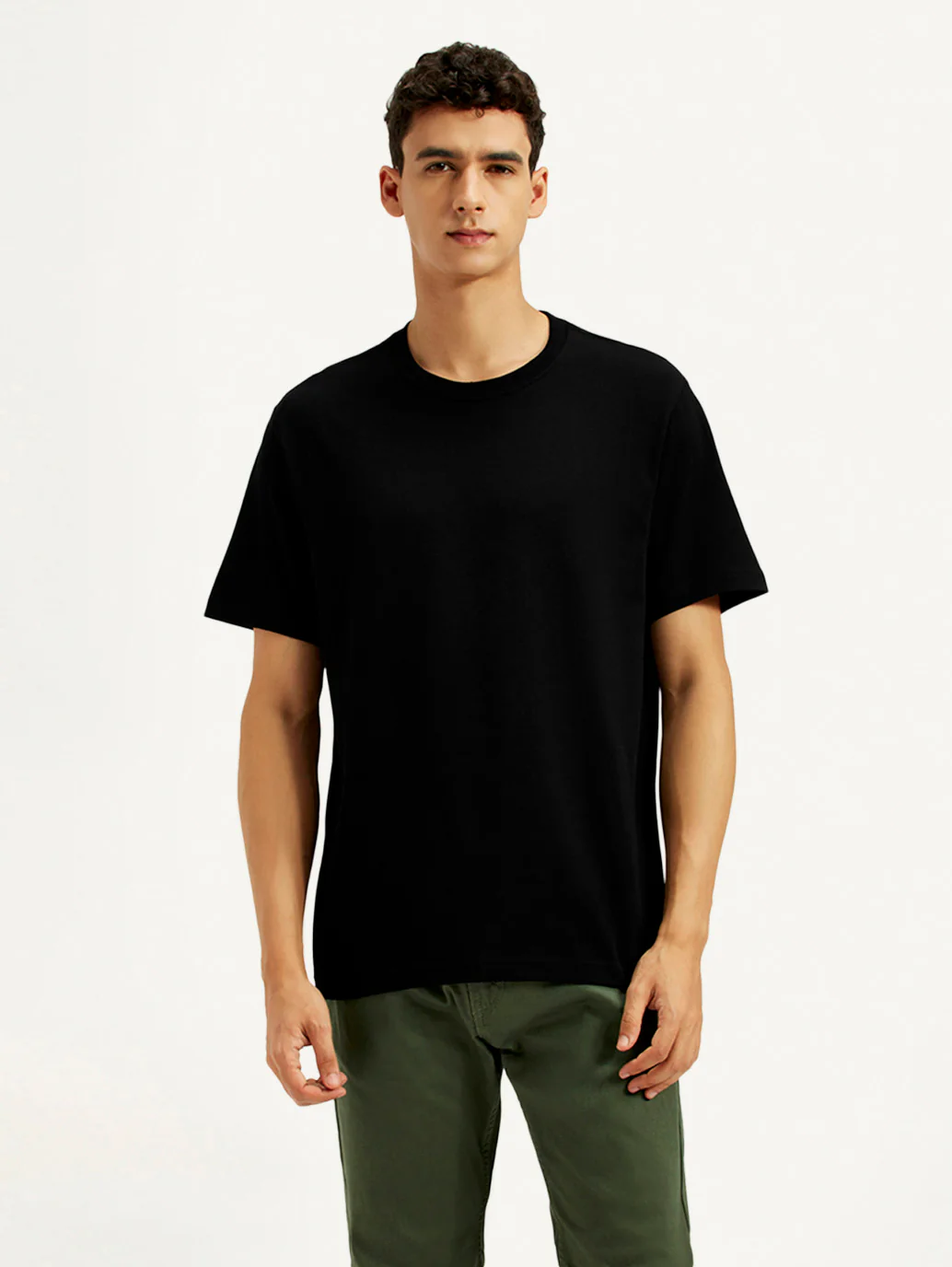 Men's Solid Crew Neck T-shirt