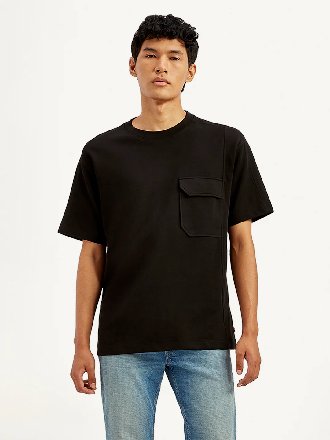 Men's Solid Crew Neck Utility T-Shirt - Image 2