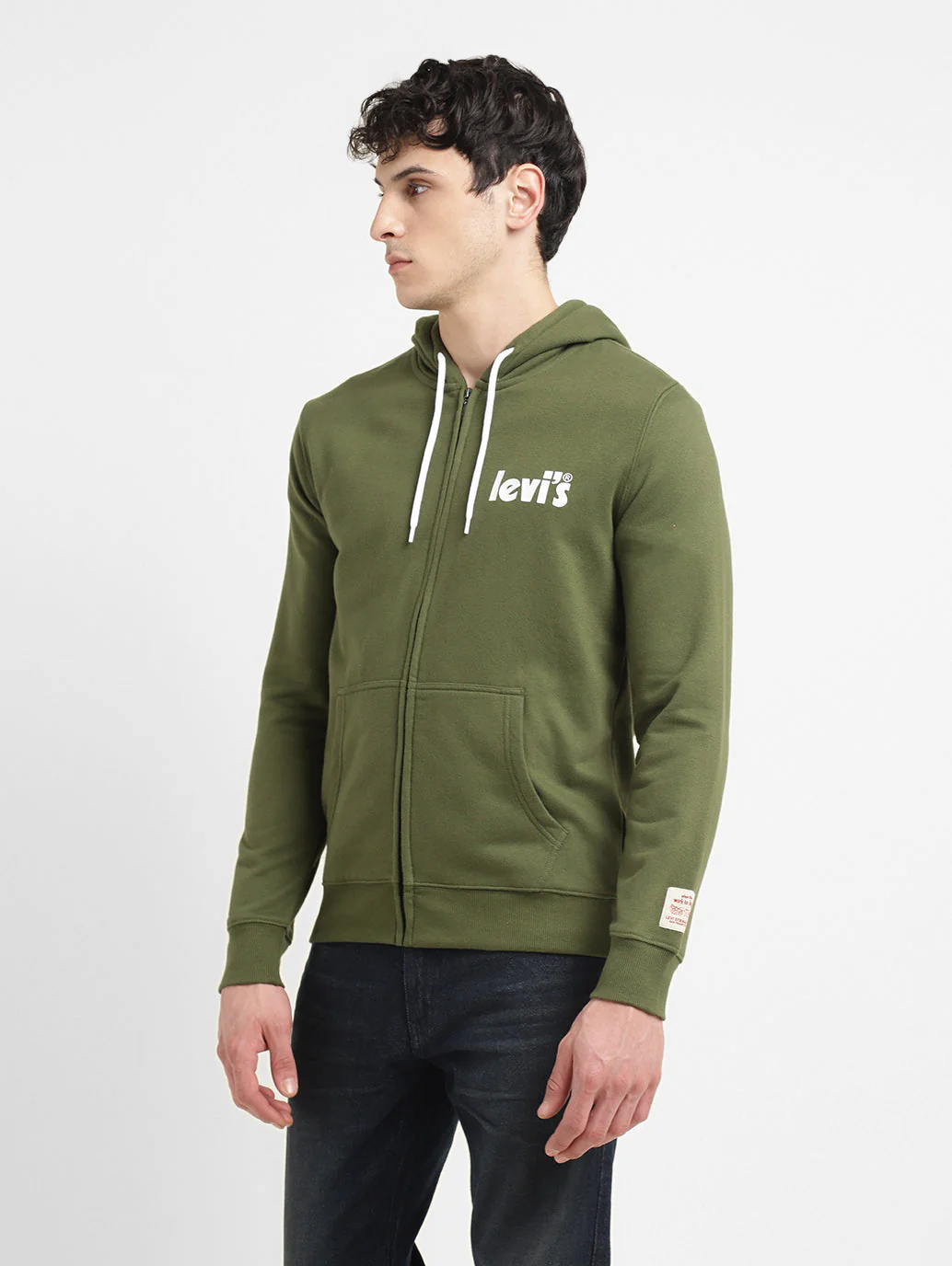 Men's Solid Green Hooded Sweatshirt - Image 4