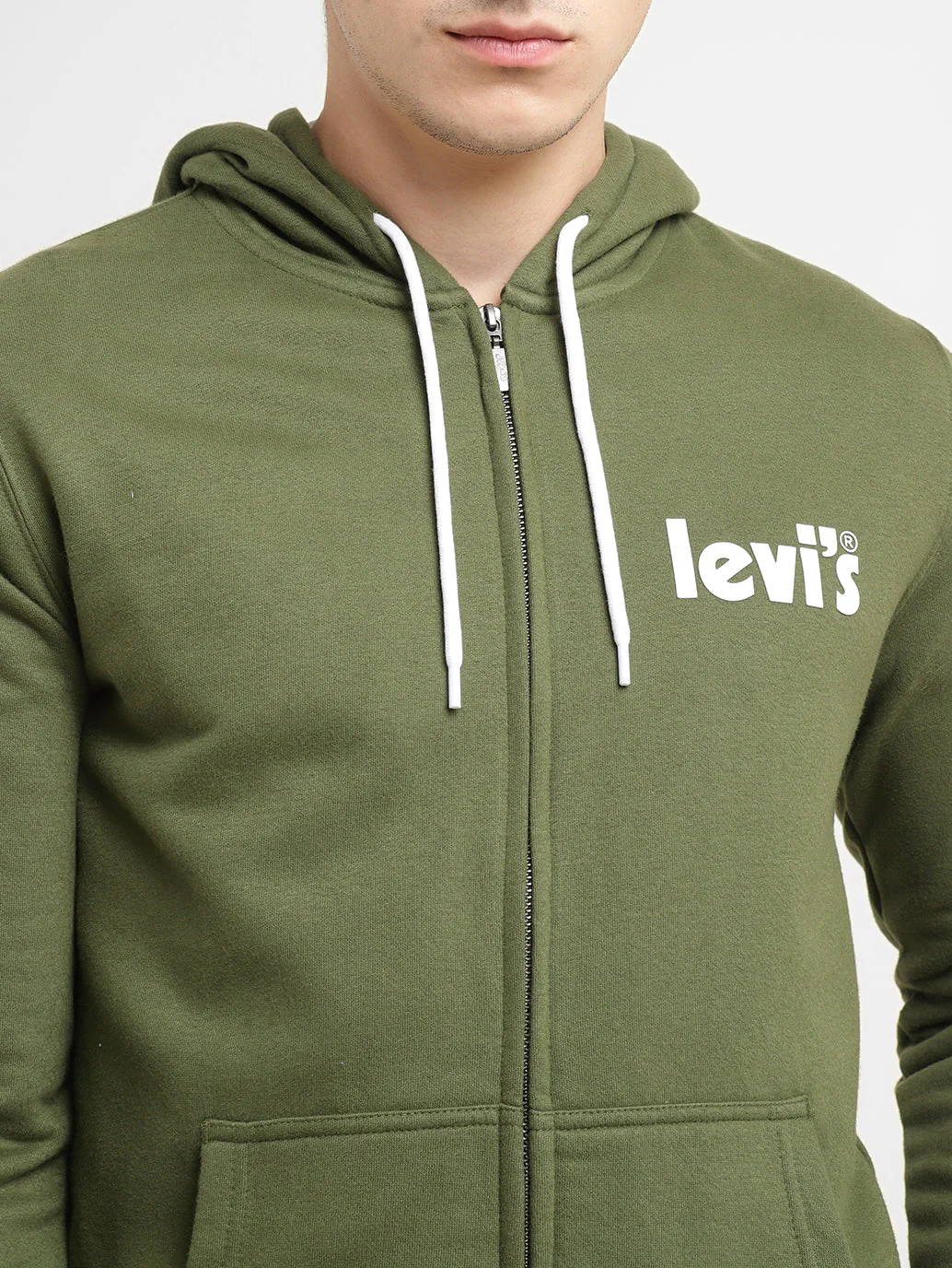 Men's Solid Green Hooded Sweatshirt - Image 5