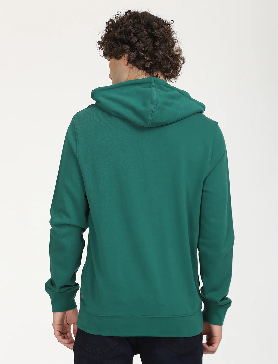 Men's Solid Green Hooded Sweatshirt - Image 5