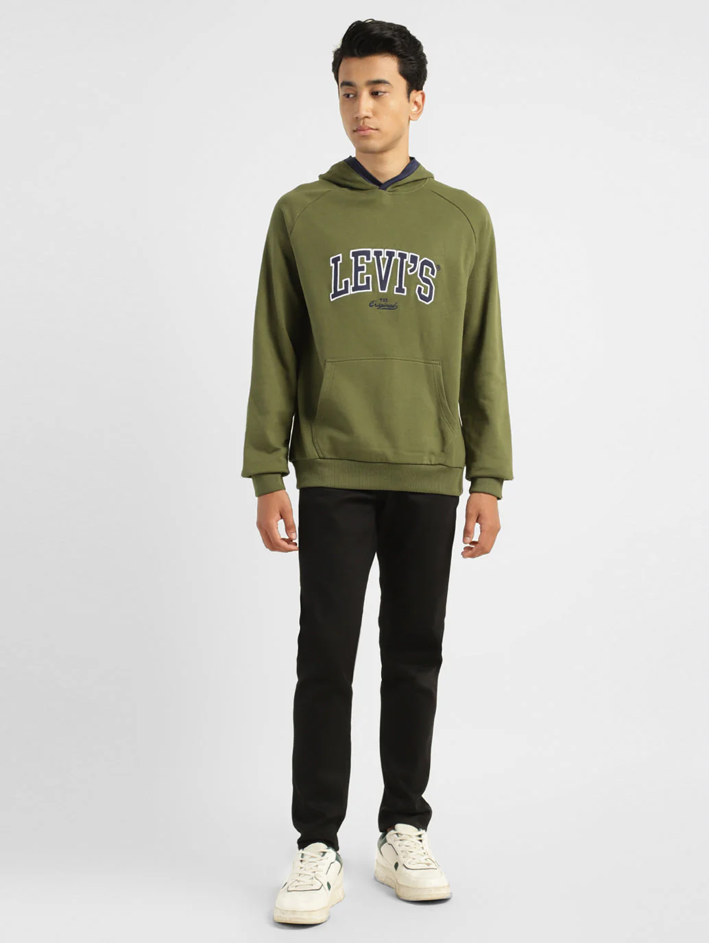 Men's Solid Green Hooded Sweatshirt - Image 6