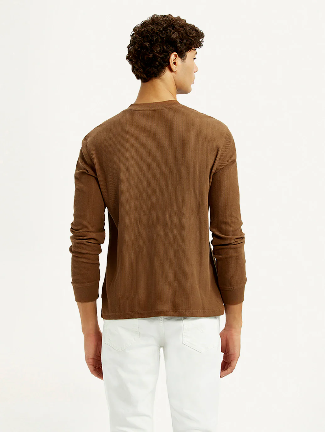 Men's Solid Henley Neck T-shirt - Image 3