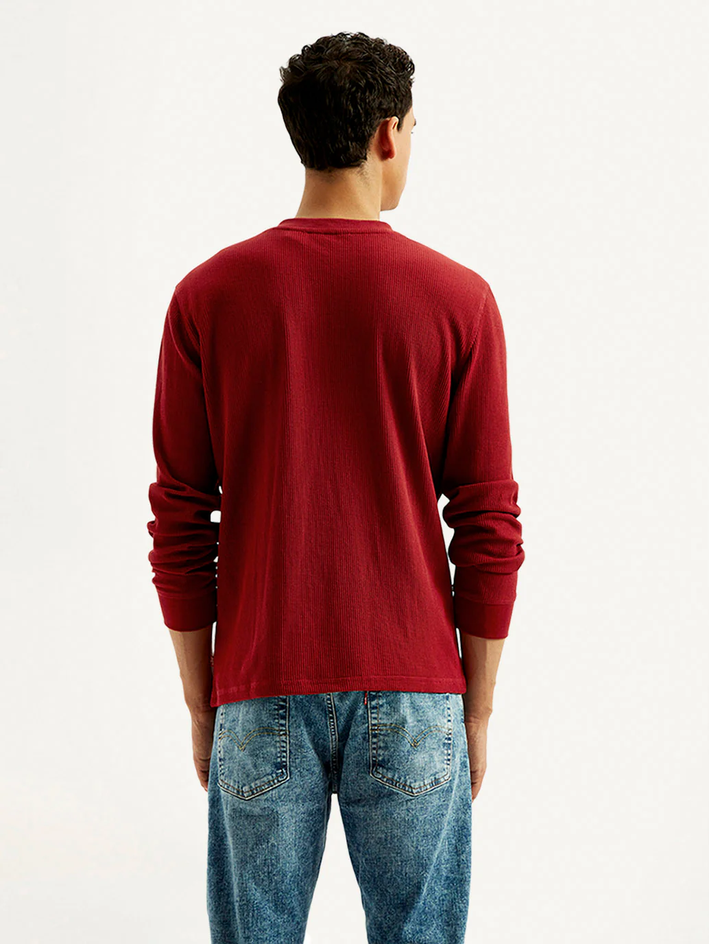 Men's Solid Henley Neck T-shirt - Image 3