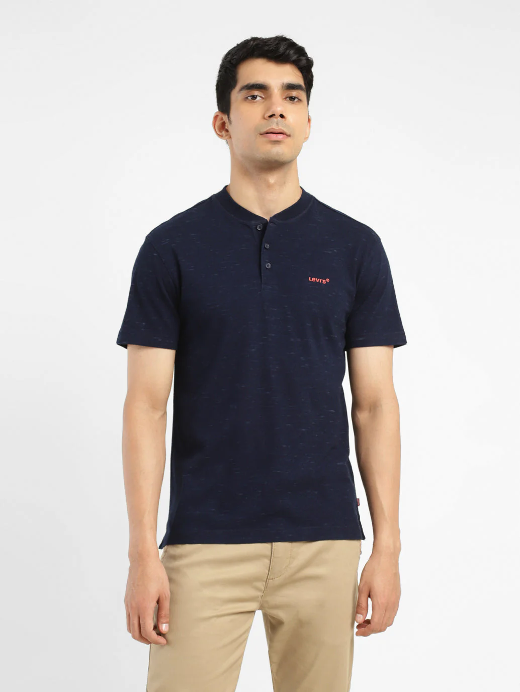 Men's Solid Henley Neck T-shirt - Image 2