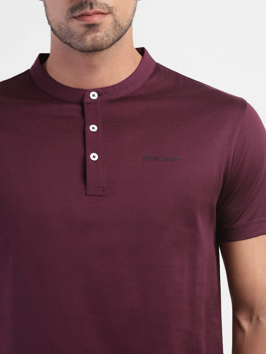 Men's Solid Henley T-Shirt - Image 6