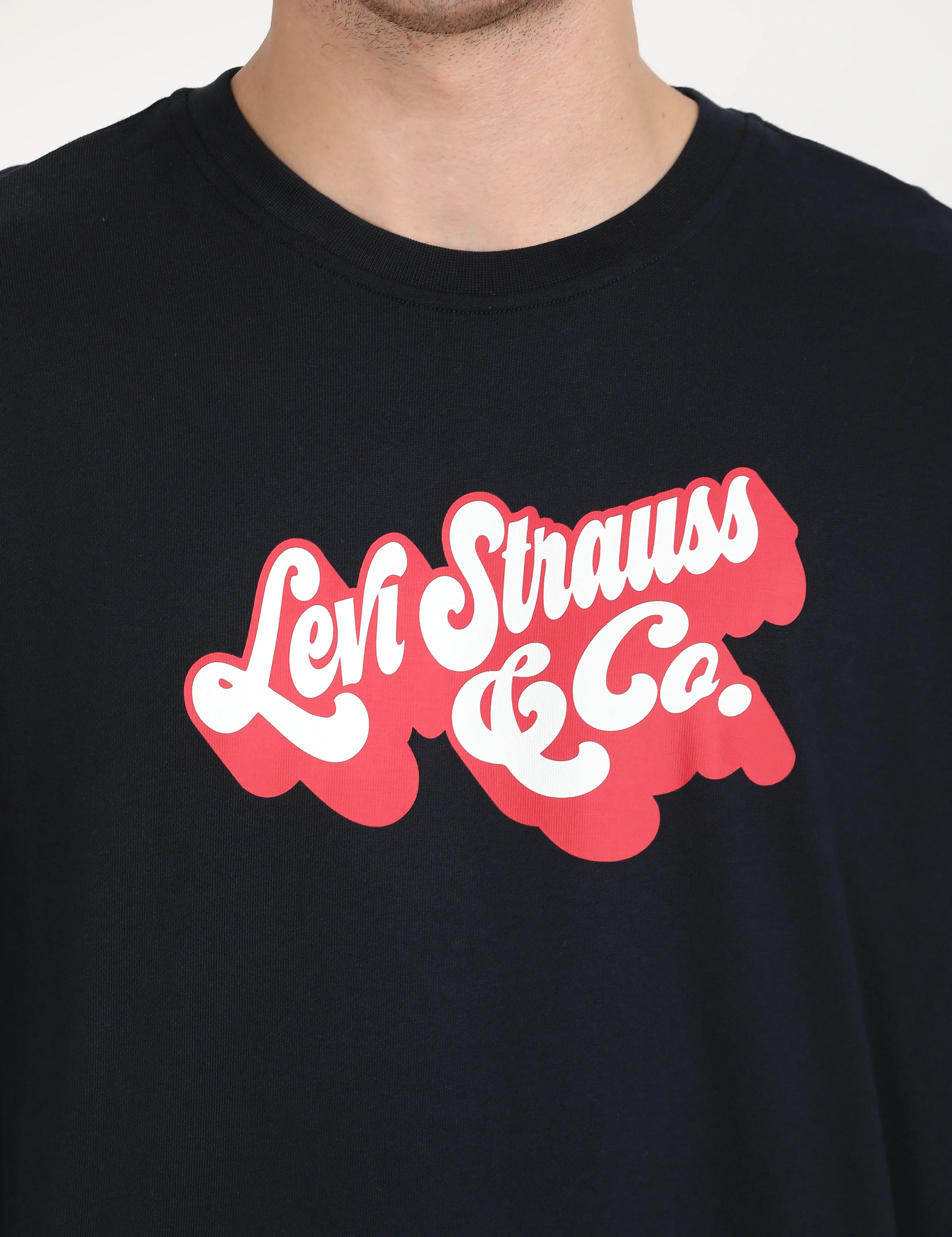 Men's Solid Navy Crew Neck Sweatshirt - Image 3