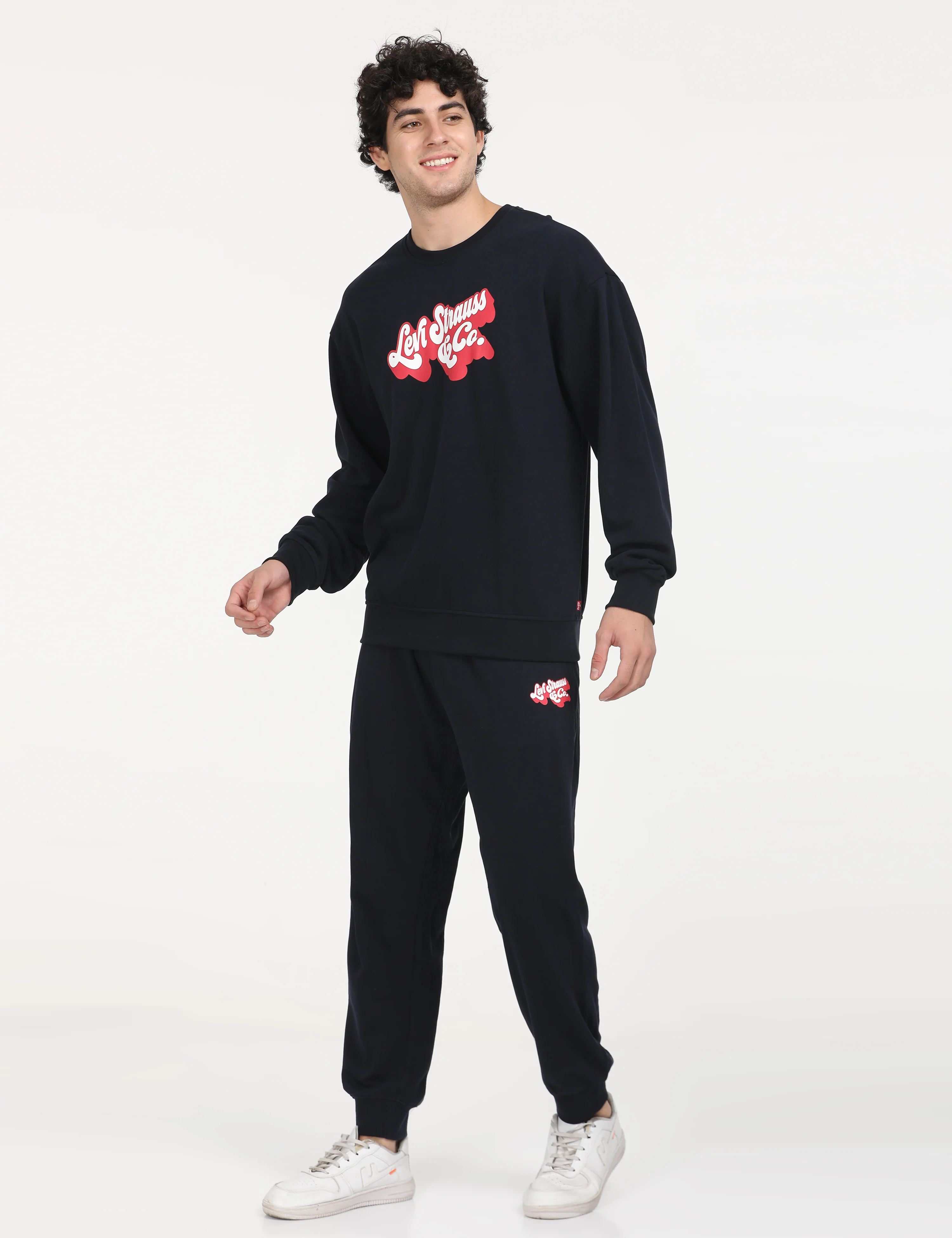 Men's Solid Navy Crew Neck Sweatshirt - Image 5