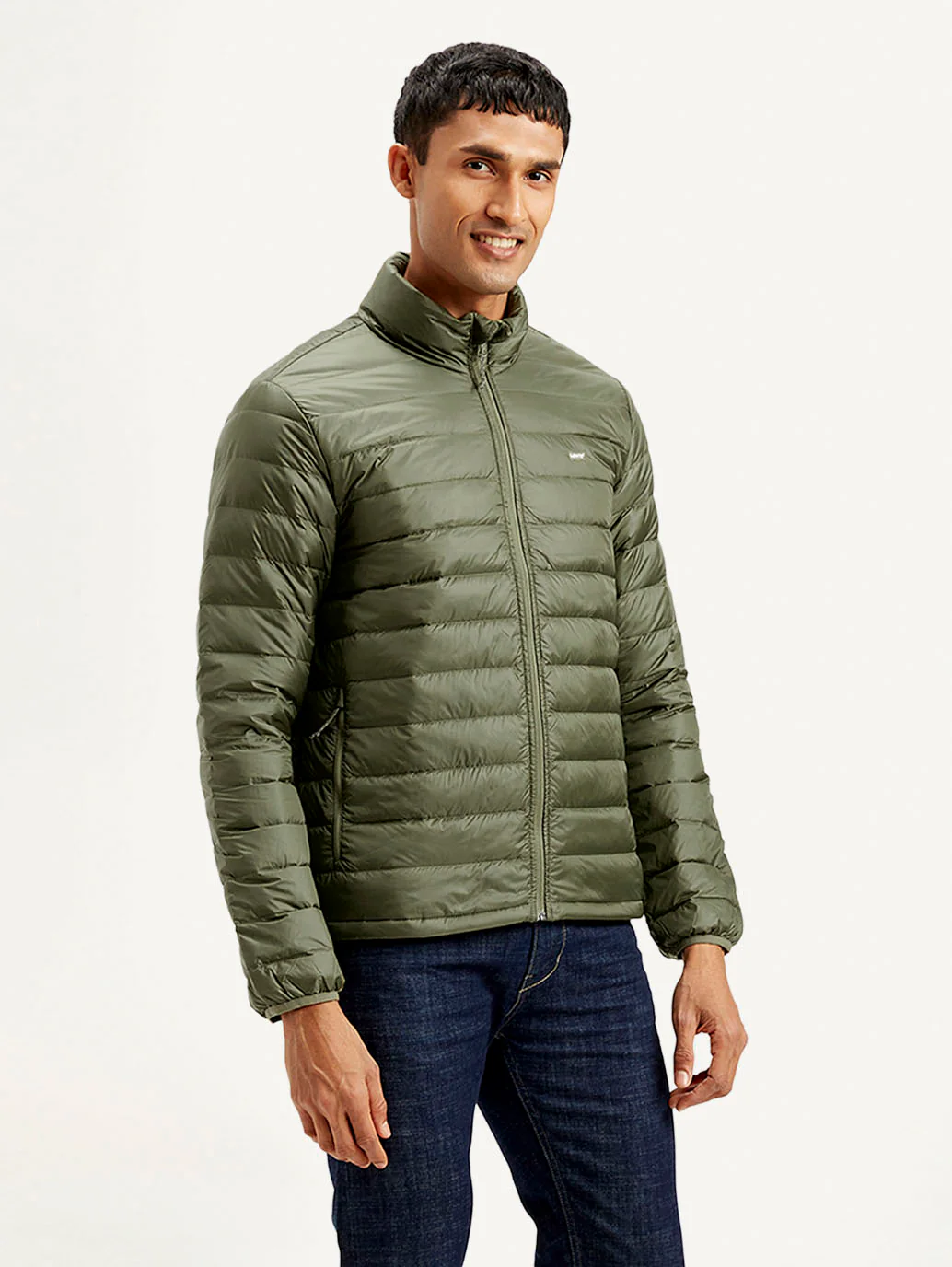 Men's Solid Olive Jacket - Image 5