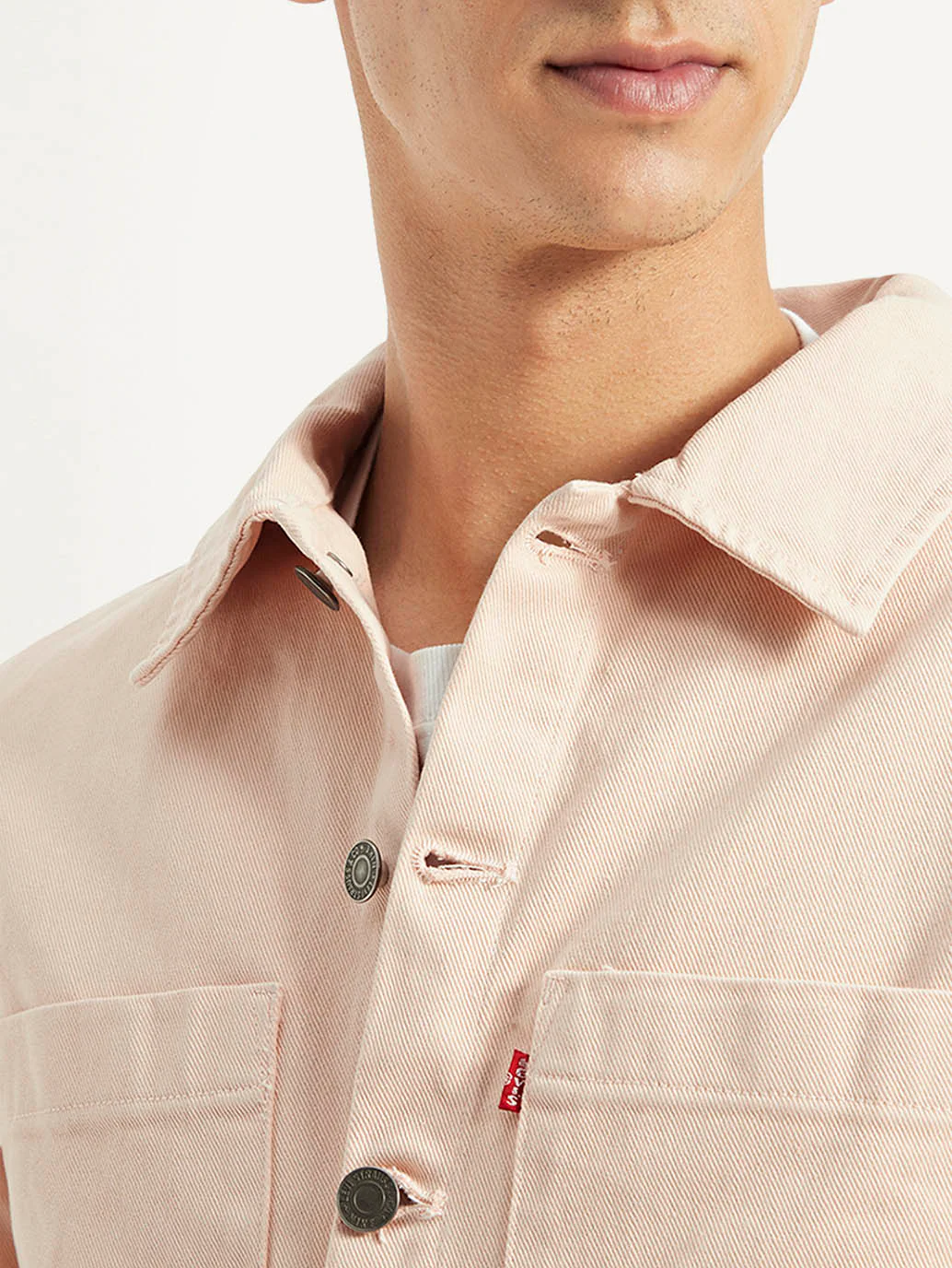 Men's Solid Dyed Spread Collar Jacket - Image 4