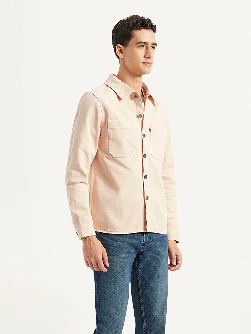 Men's Solid Dyed Spread Collar Jacket - Image 5