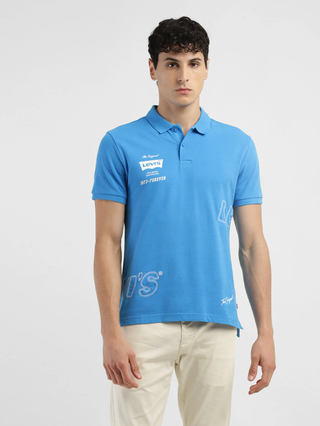 Men's Brand Logo Polo T-shirt - Image 2