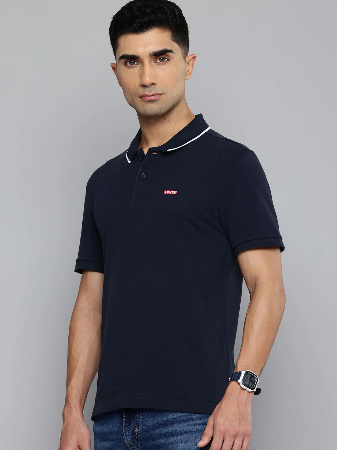 Men's Solid Polo T-Shirt - Image 3