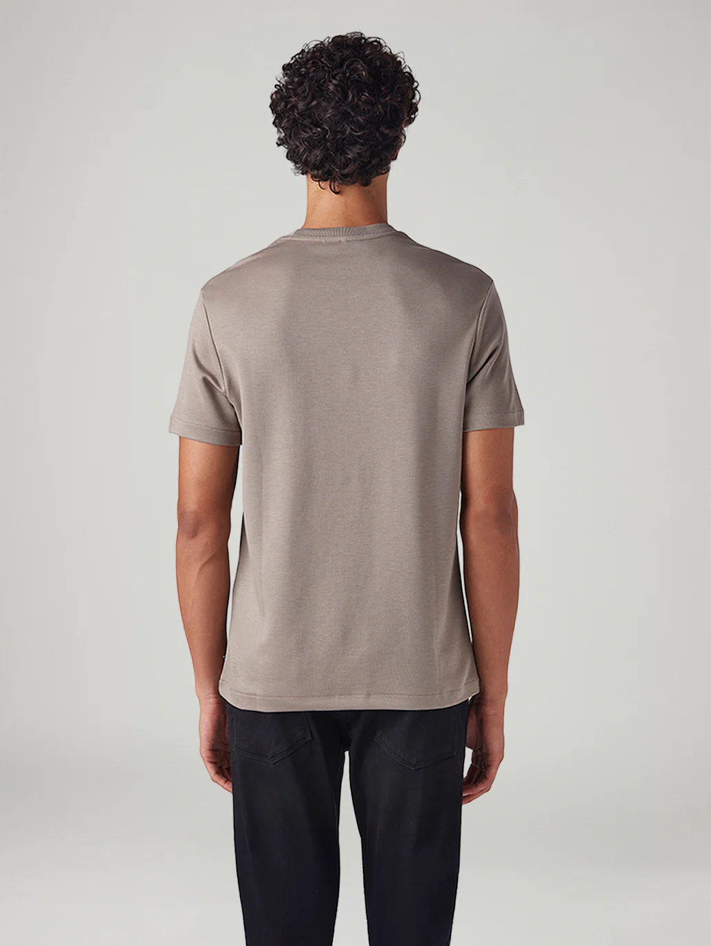 Men's Solid Regular Fit Interlock T-Shirt - Image 3