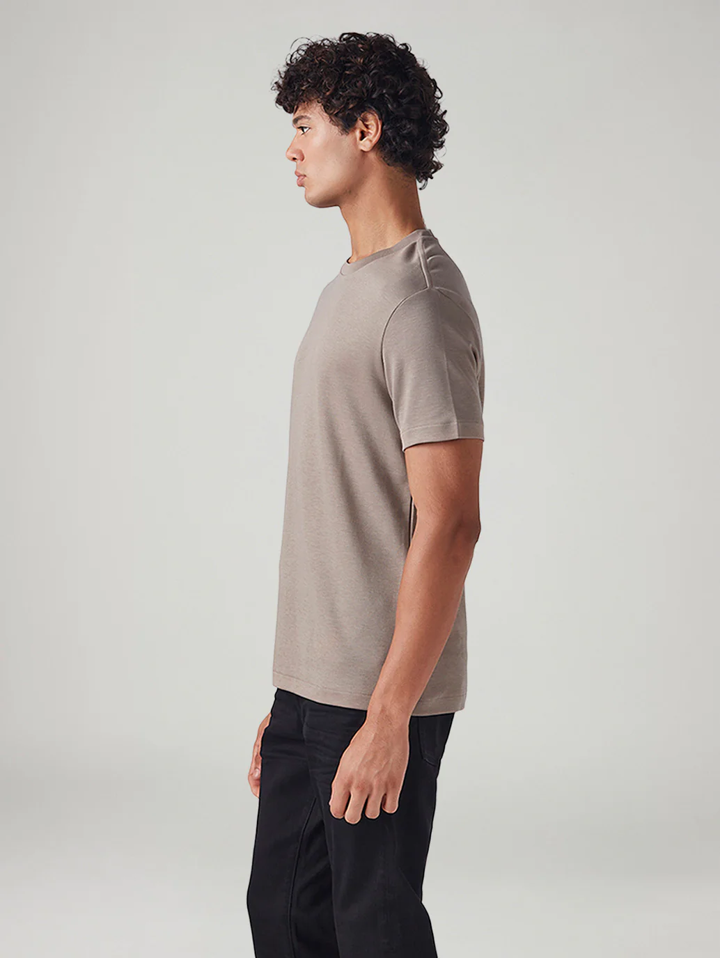 Men's Solid Regular Fit Interlock T-Shirt - Image 5