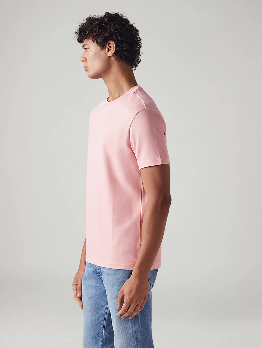 Men's Solid Regular Fit Interlock T-Shirt - Image 5