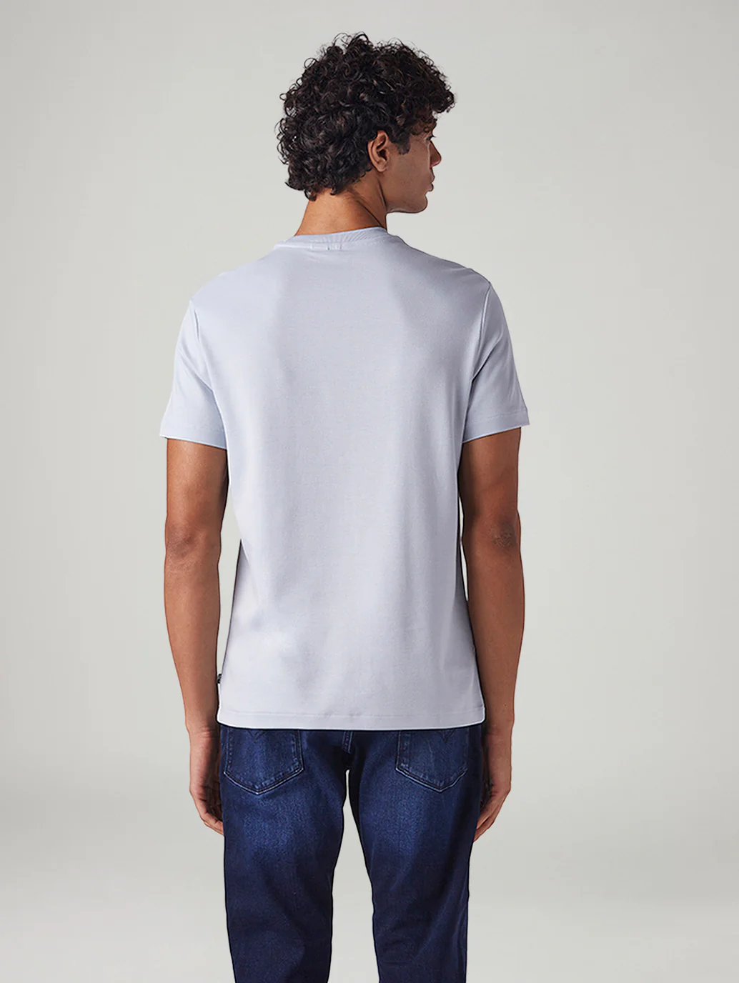Men's Solid Regular Fit Interlock T-Shirt - Image 3