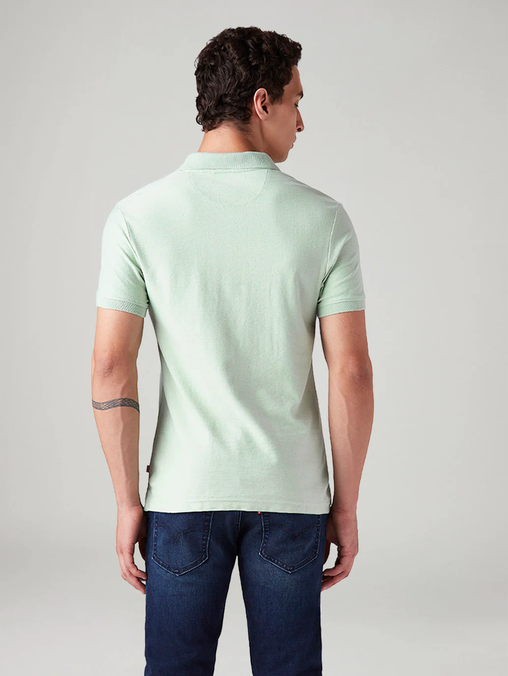 Men's Solid Regular Fit Polo T-Shirt - Image 3