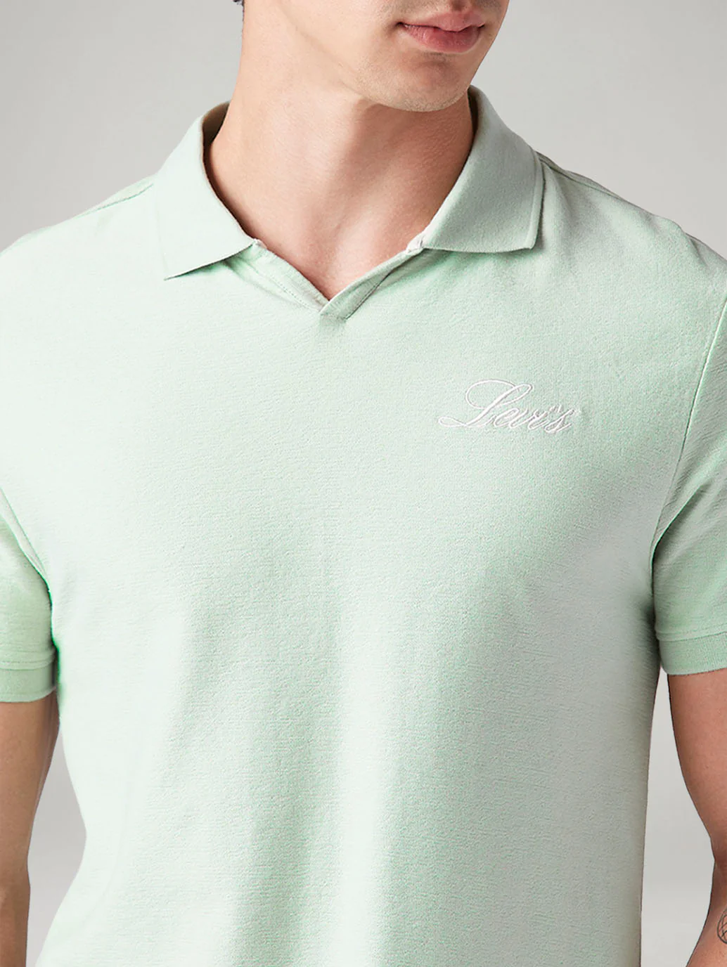 Men's Solid Regular Fit Polo T-Shirt - Image 4