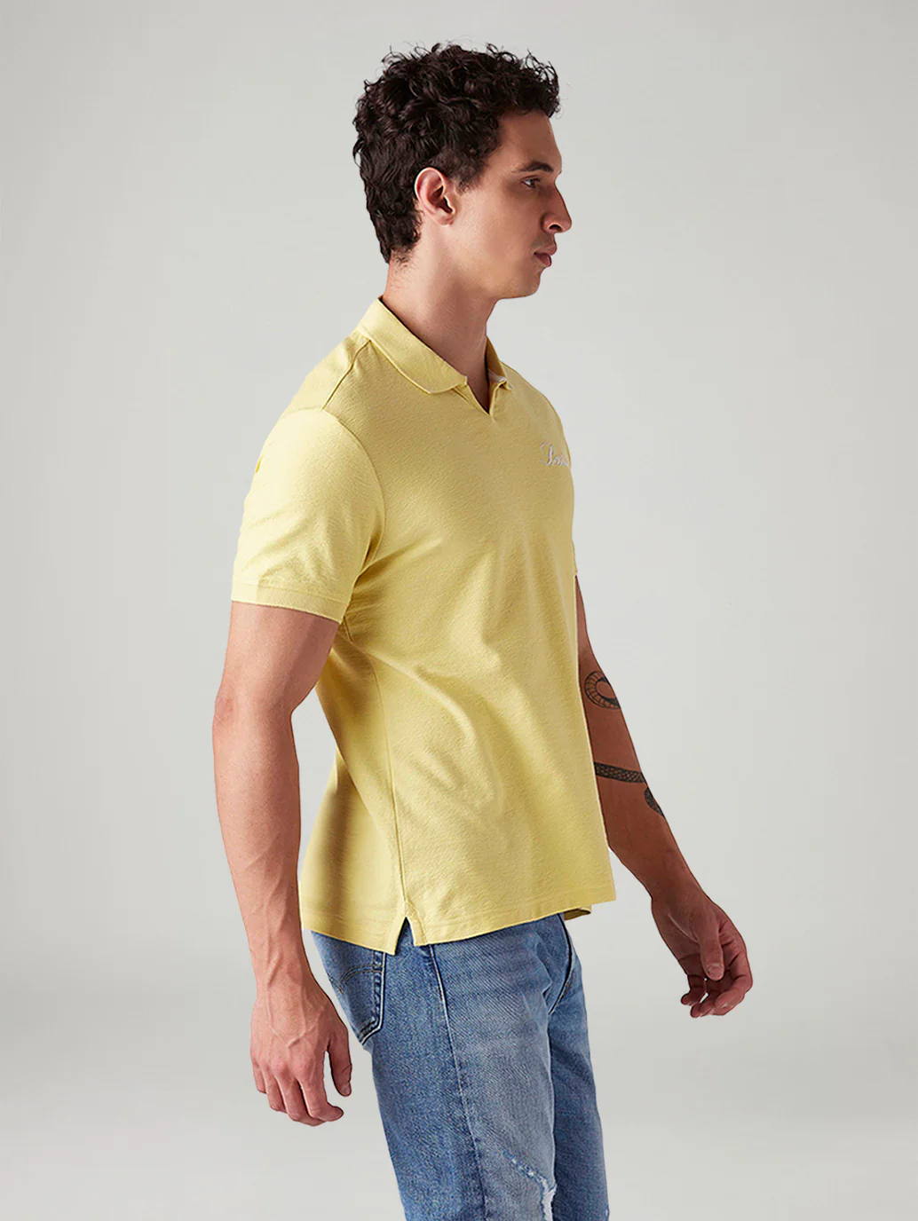 Men's Solid Regular Fit Polo T-Shirt - Image 5