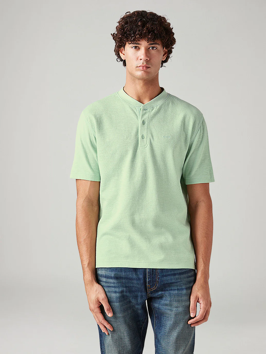 Men's Solid Regular Fit Ribbed T-Shirt - Image 2