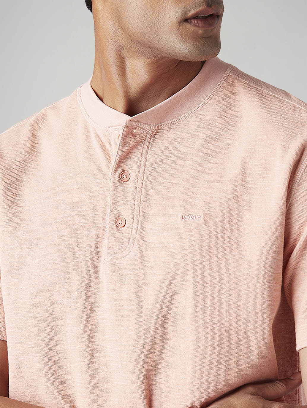 Men's Solid Regular Fit Ribbed T-Shirt - Image 4