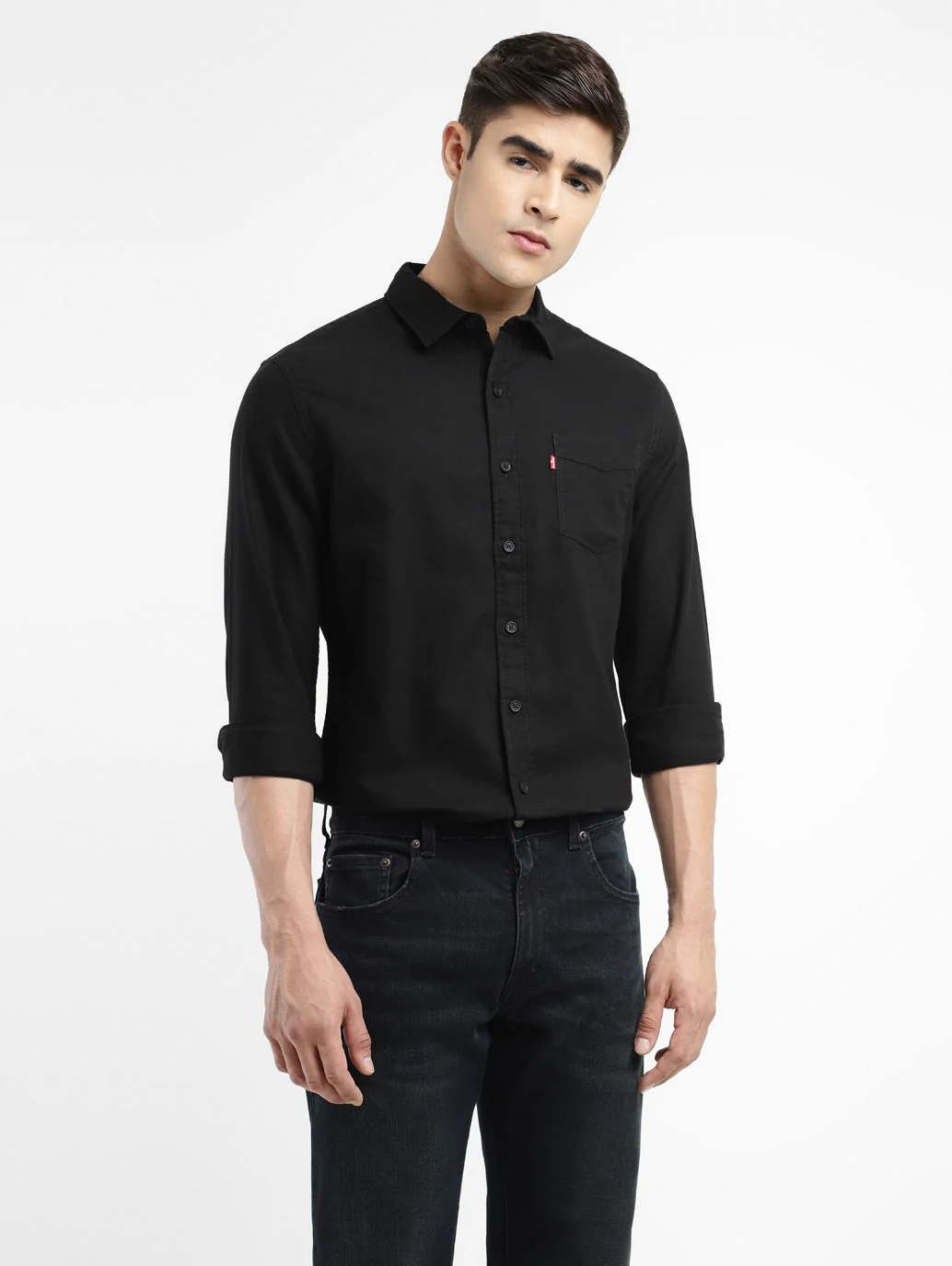 Men's Solid Slim Fit Shirt - Image 2