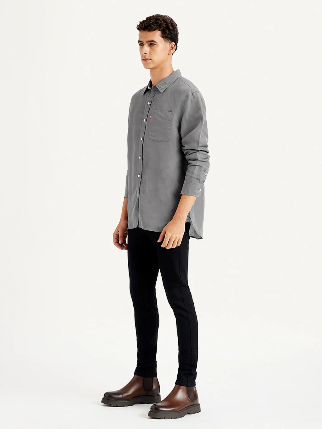 Men's Solid Slim Fit Shirt - Image 3