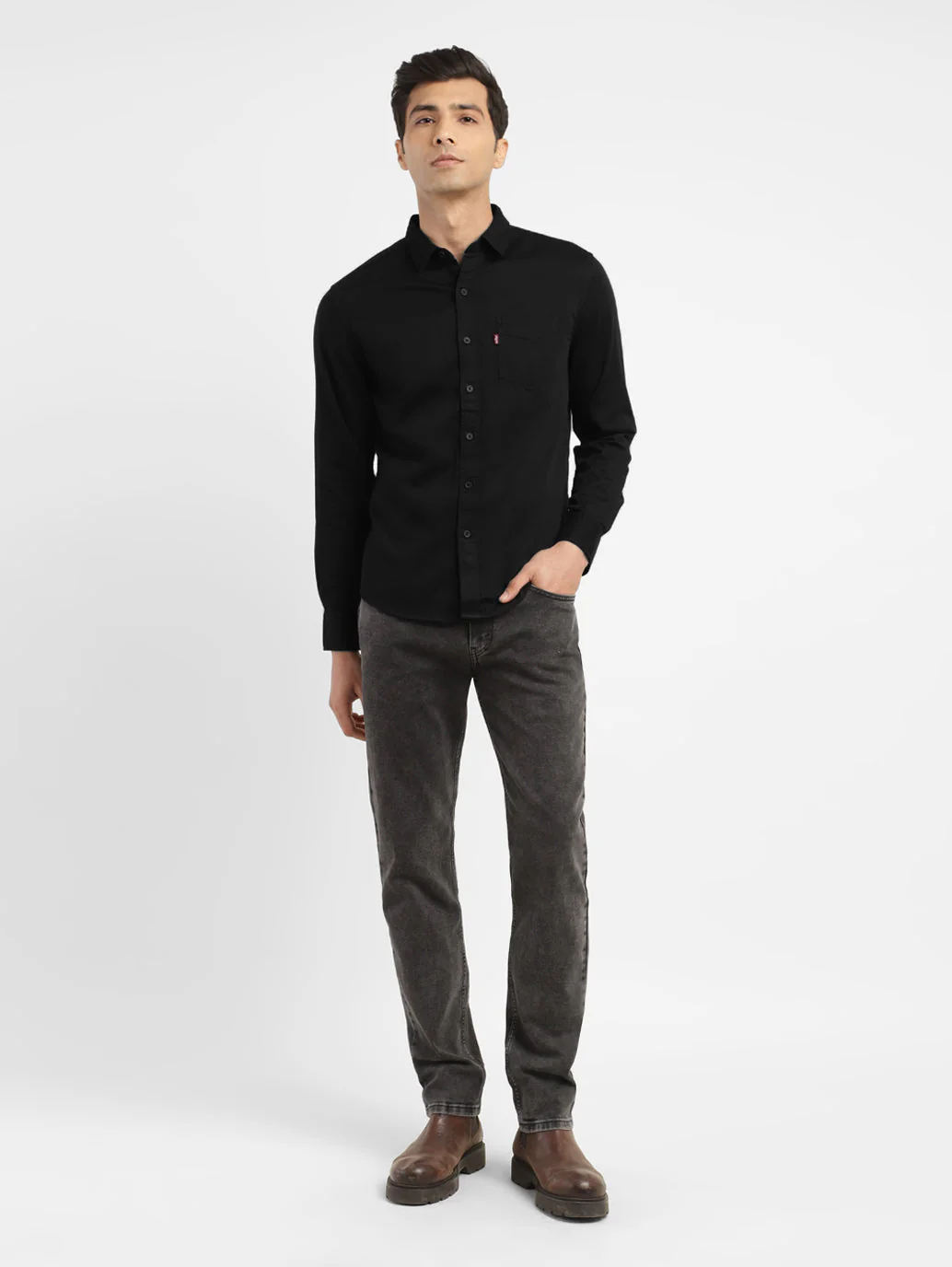 Men's Solid Slim Fit Shirt - Image 5