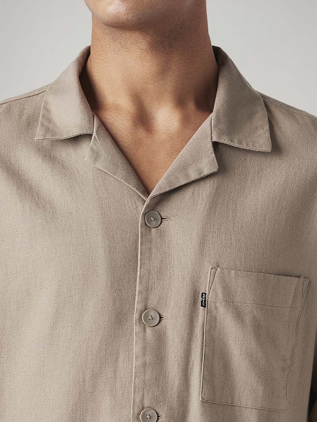 Men's Solid Relaxed Fit Linen Shirt - Image 4