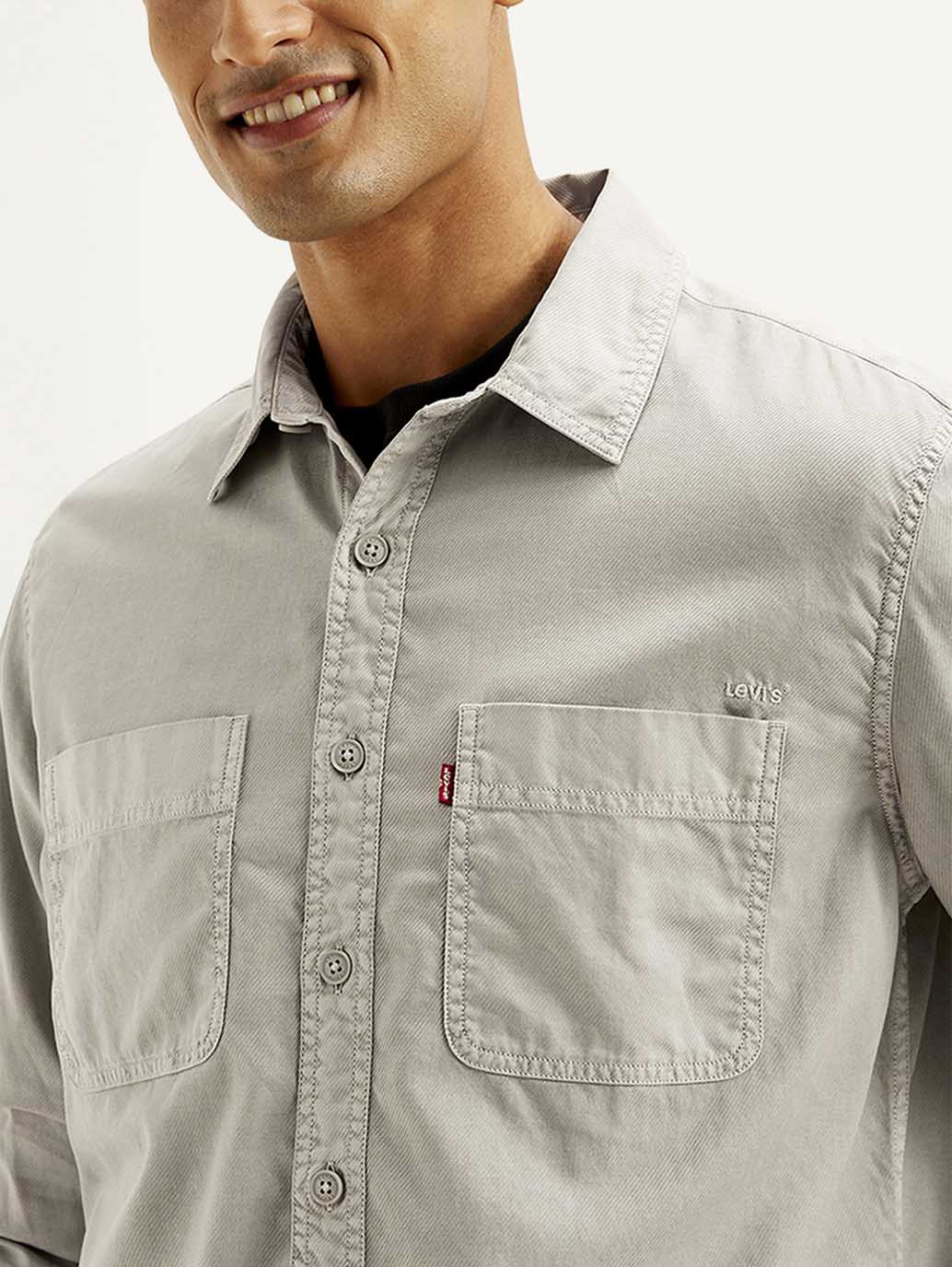 Men's Solid Overdyed Loose Fit Shirt - Image 4