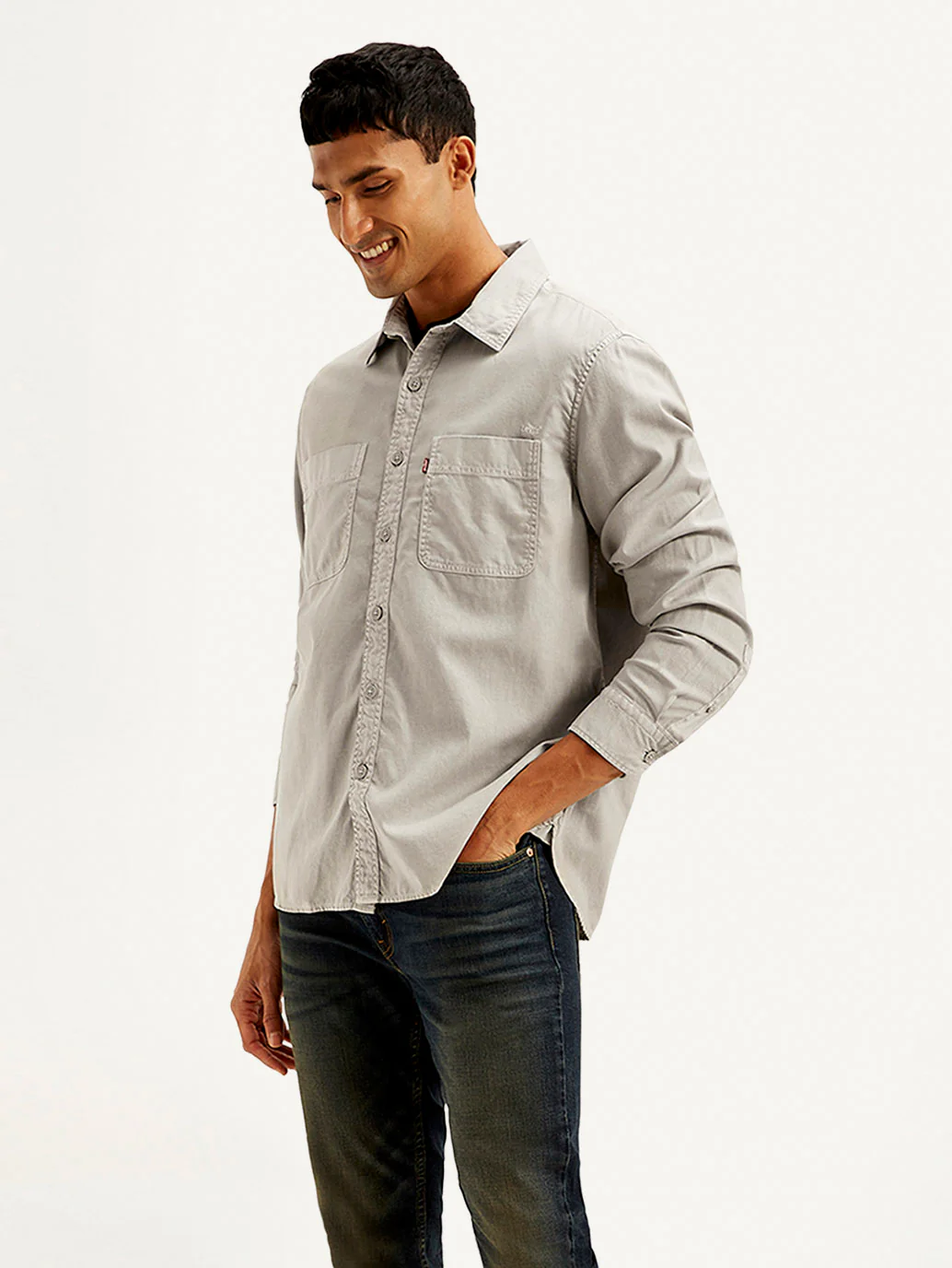 Men's Solid Overdyed Loose Fit Shirt - Image 5
