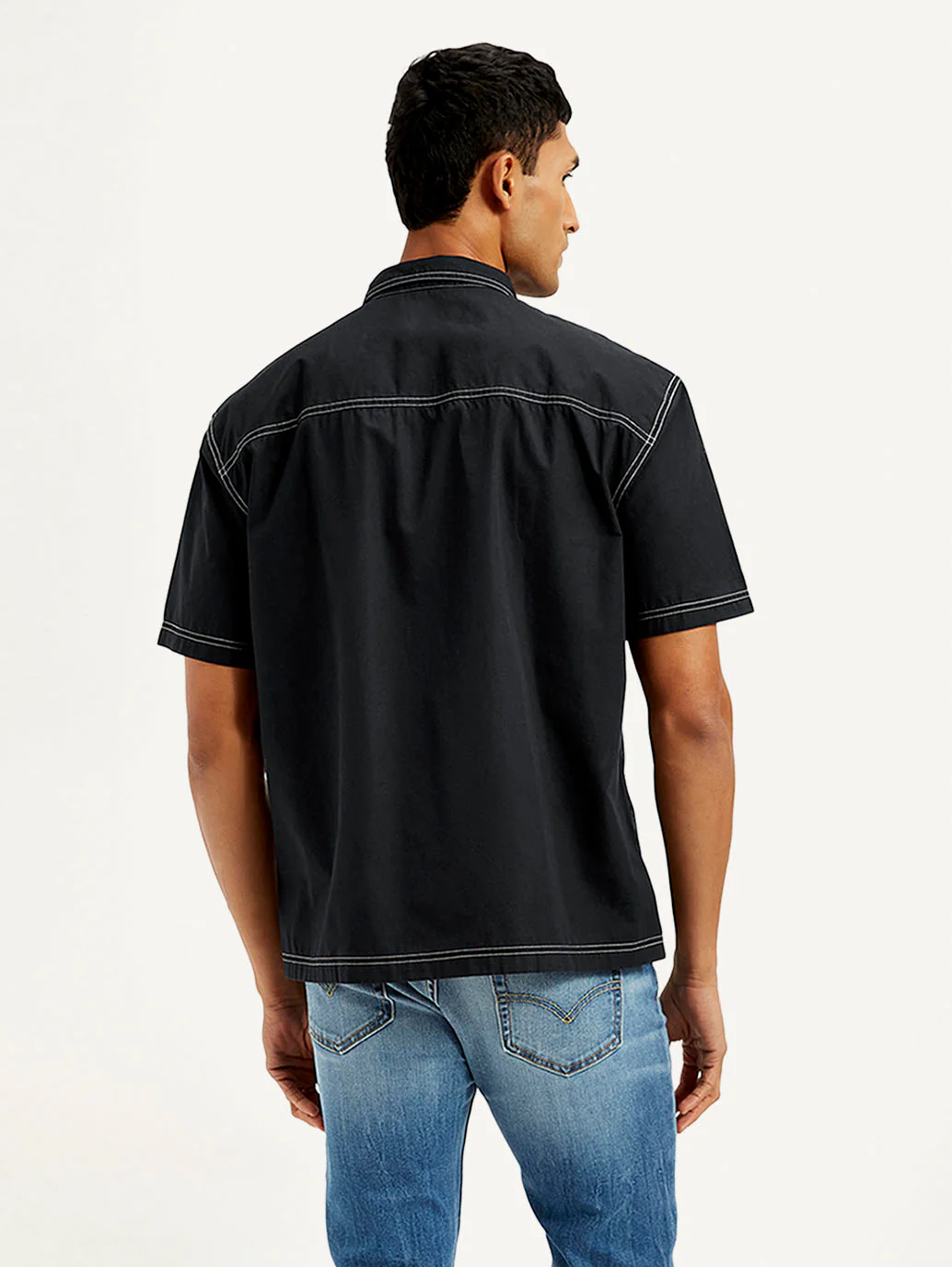 Men's Solid Loose Fit Utility Shirt - Image 5