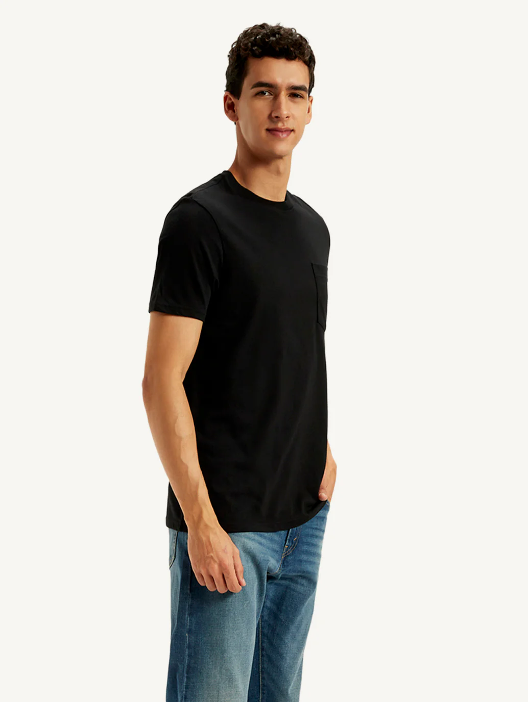 Men's Solid Round Neck T-Shirt - Image 5