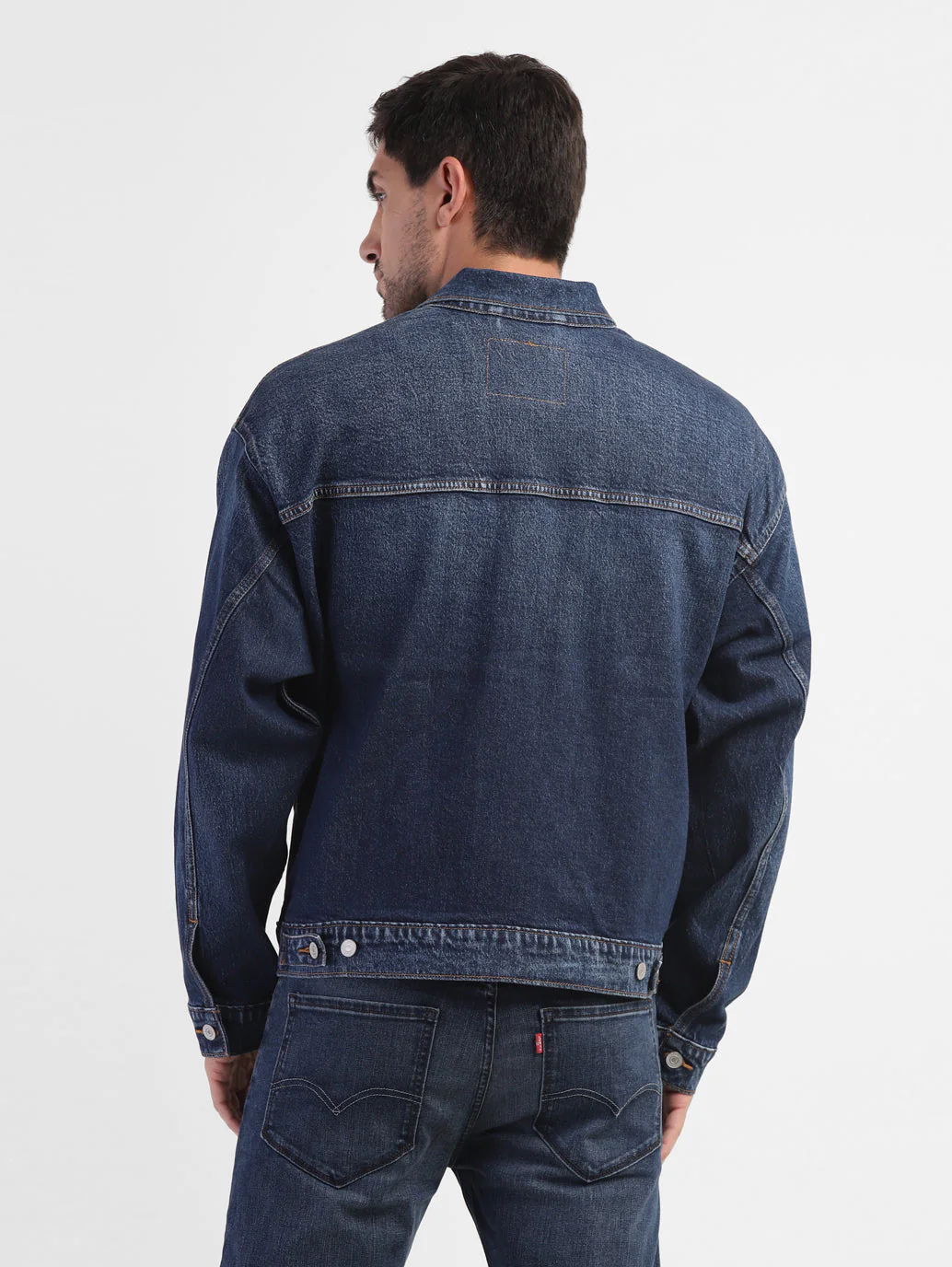 Men's Solid Spread Collar Jacket - Image 3
