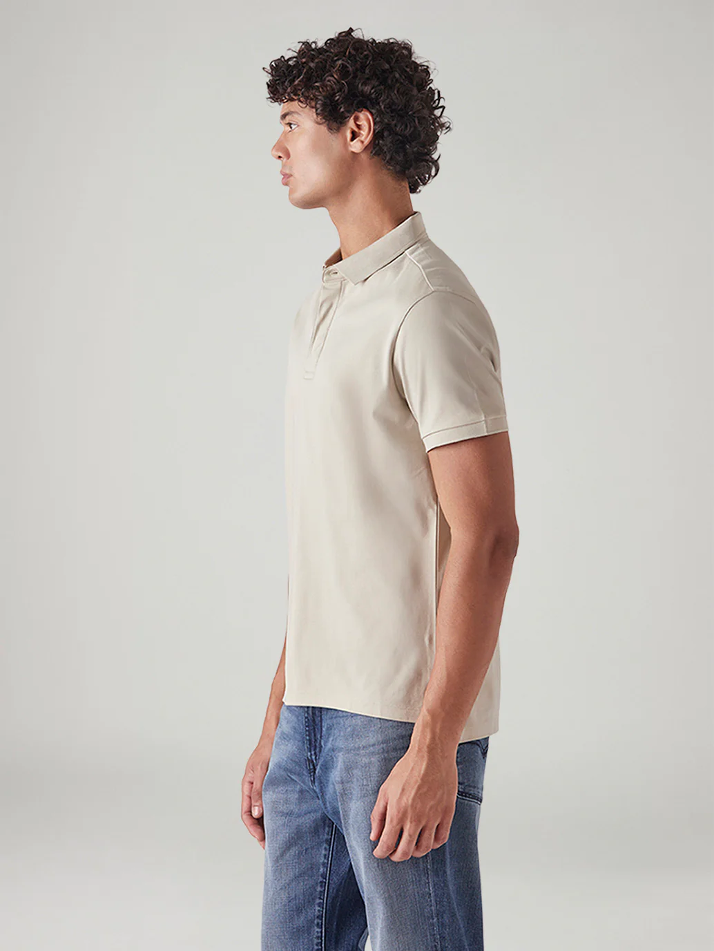 Men's Solid Slim Fit Interlock Polo T-Shirt - Image 5