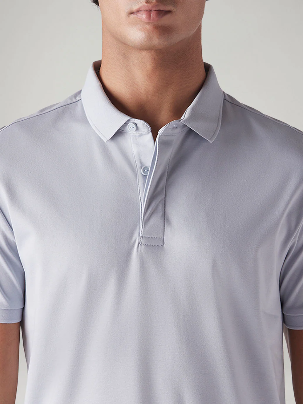Men's Solid Slim Fit Interlock Polo T-Shirt - Image 4