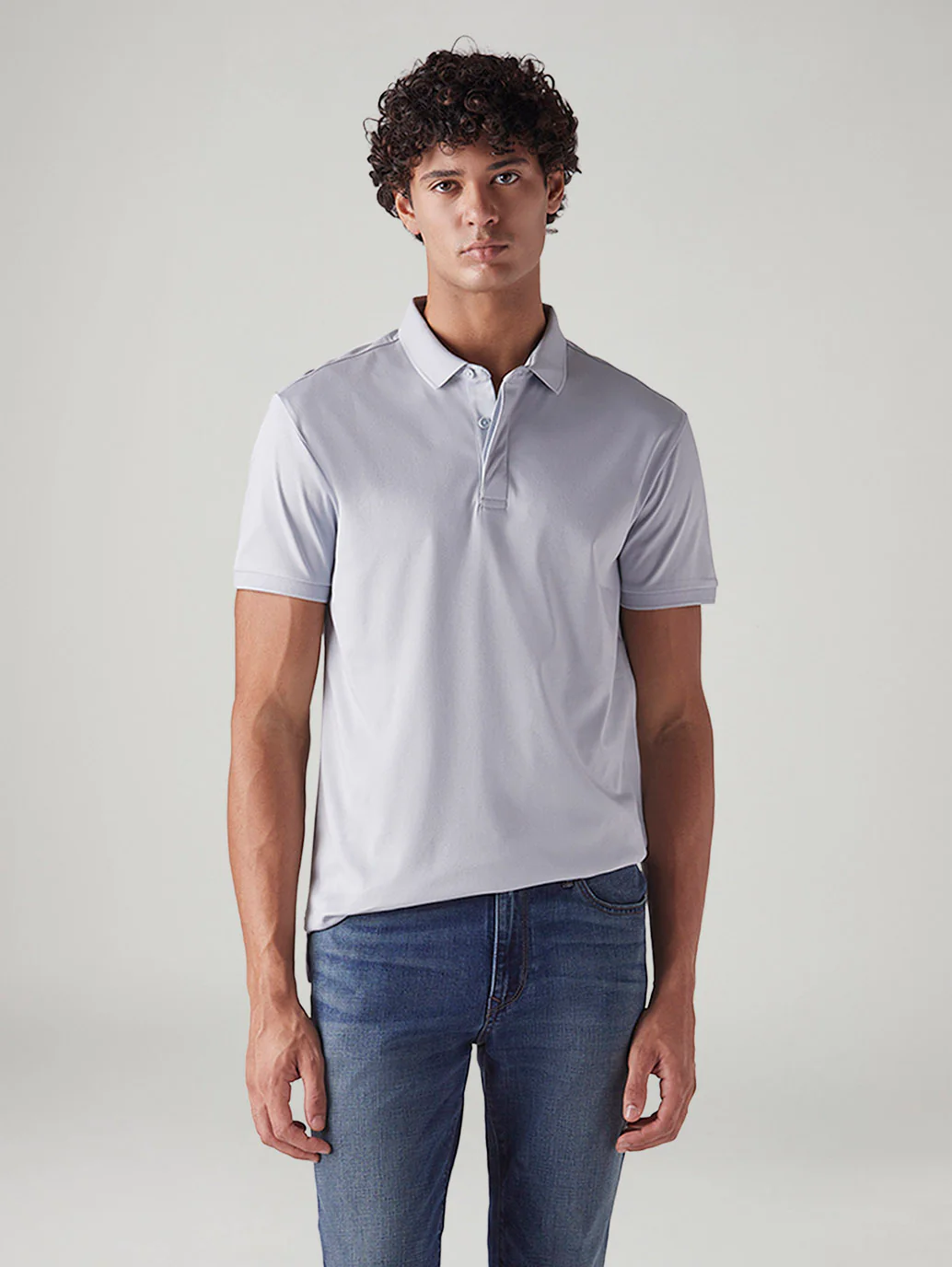 Men's Solid Slim Fit Interlock Polo T-Shirt - Image 5