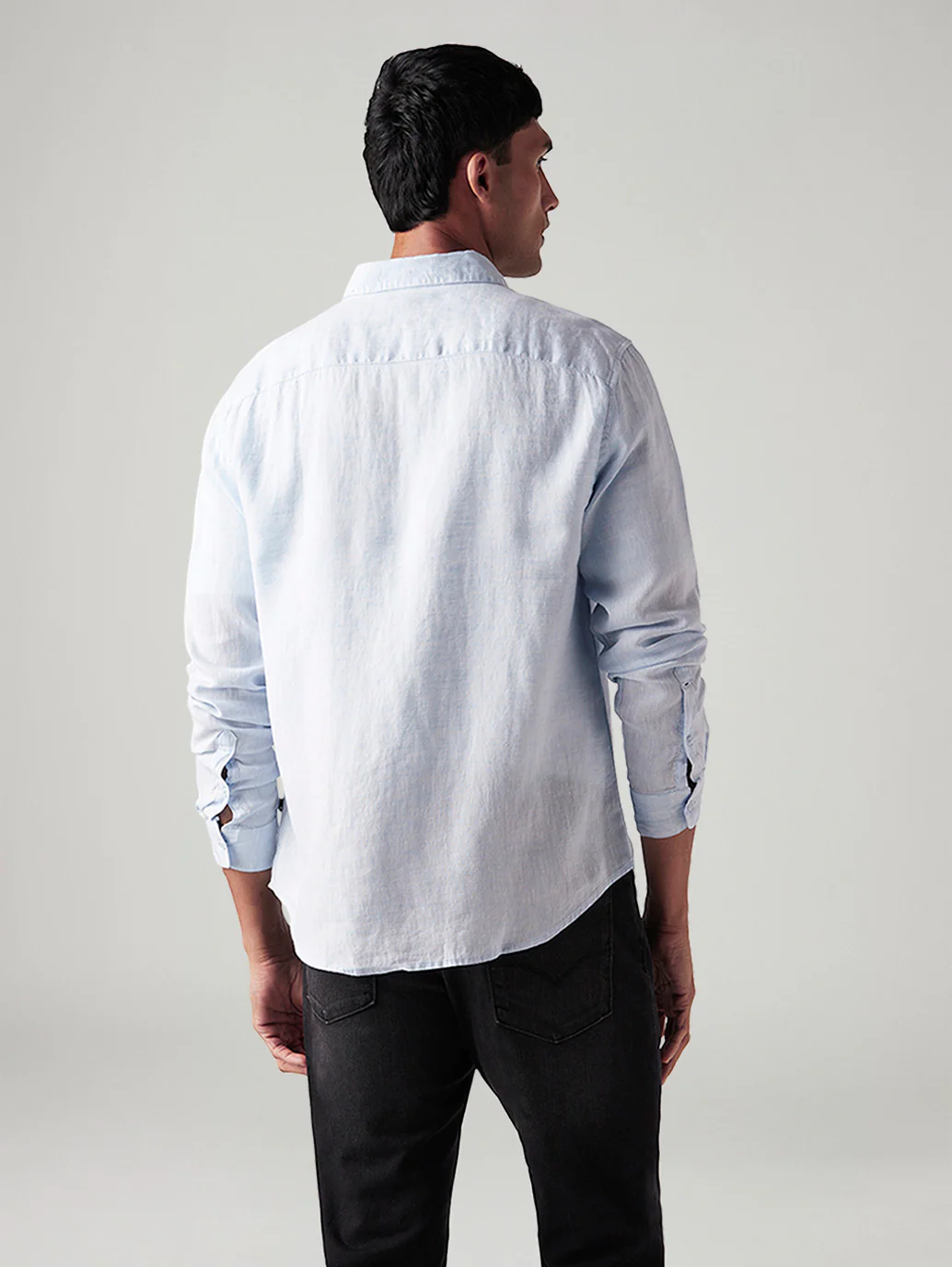 Men's Solid Slim Fit Linen Shirt - Image 2