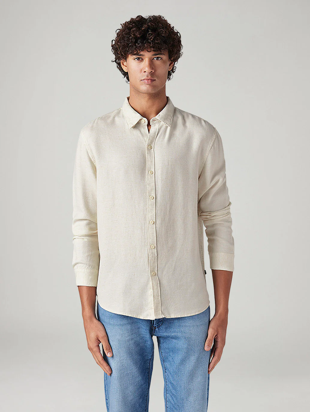 Men's Solid Slim Fit Linen Shirt - Image 2