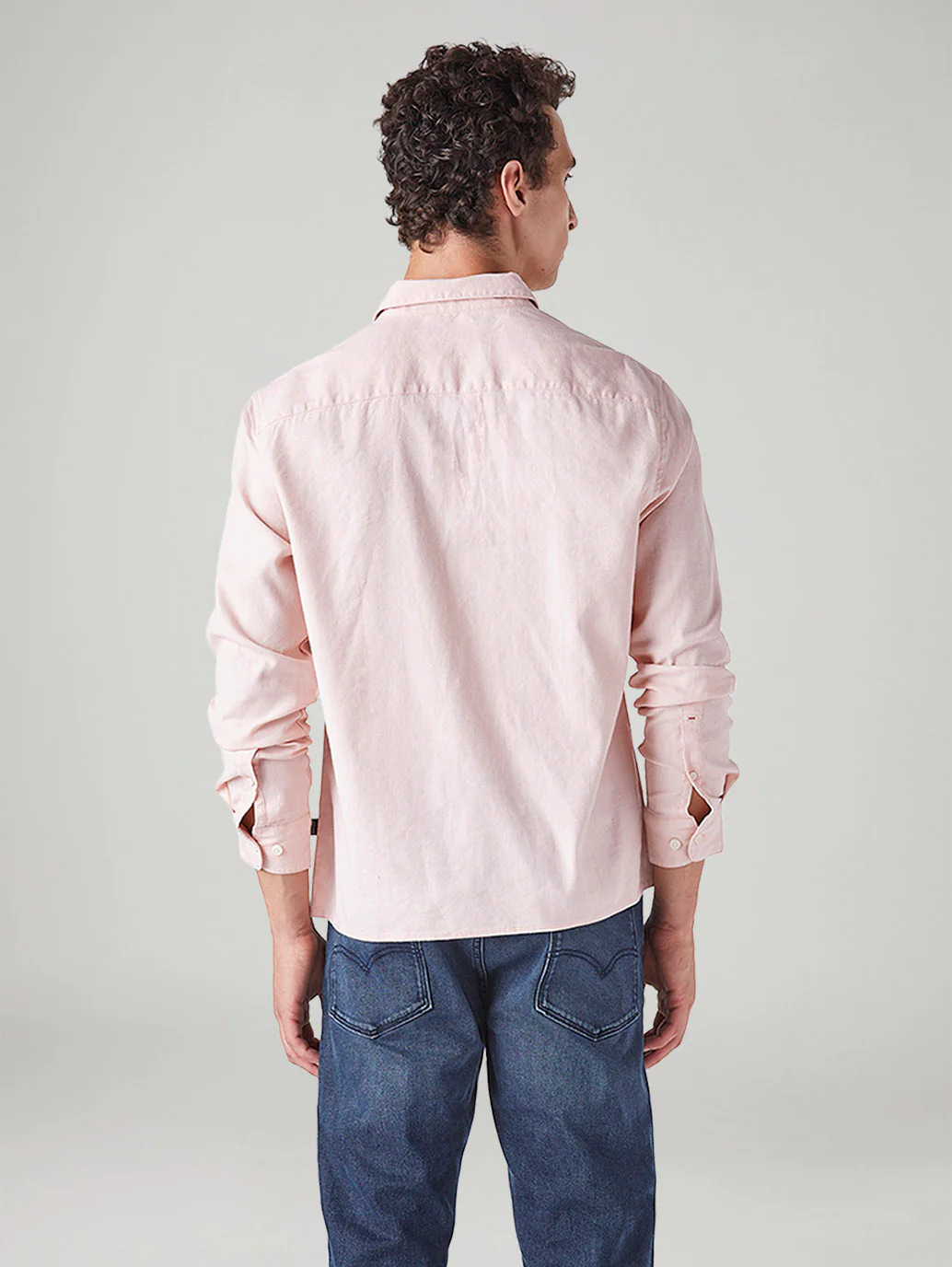 Men's Solid Slim Fit Linen Shirt - Image 3