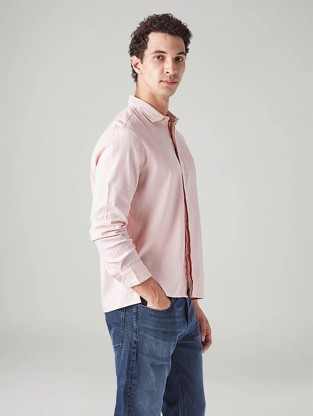 Men's Solid Slim Fit Linen Shirt - Image 5