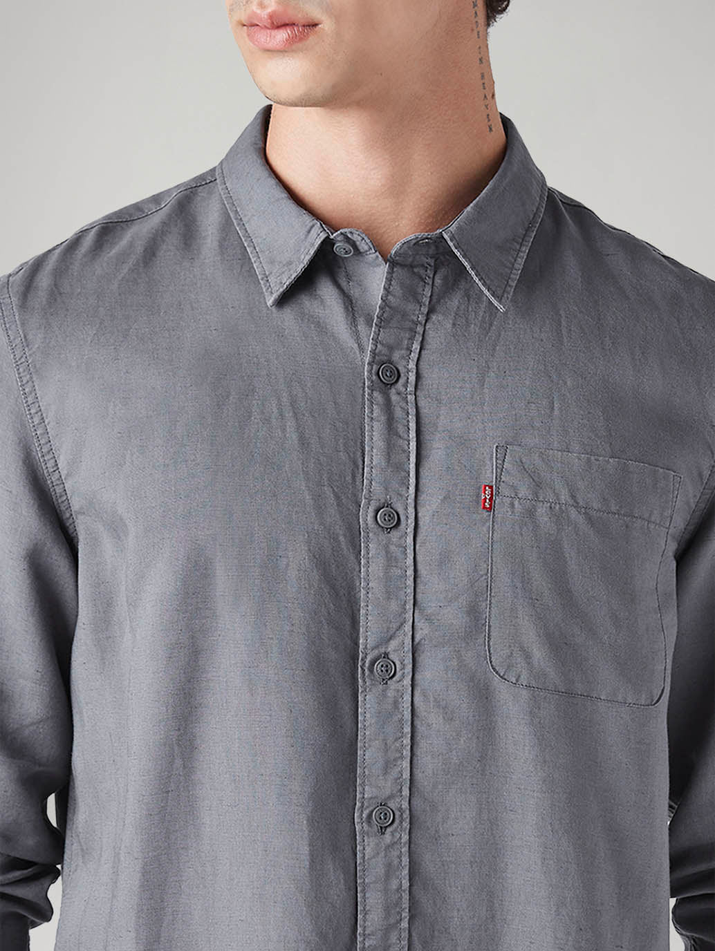 Men's Solid Slim Fit Linen Shirt - Image 4