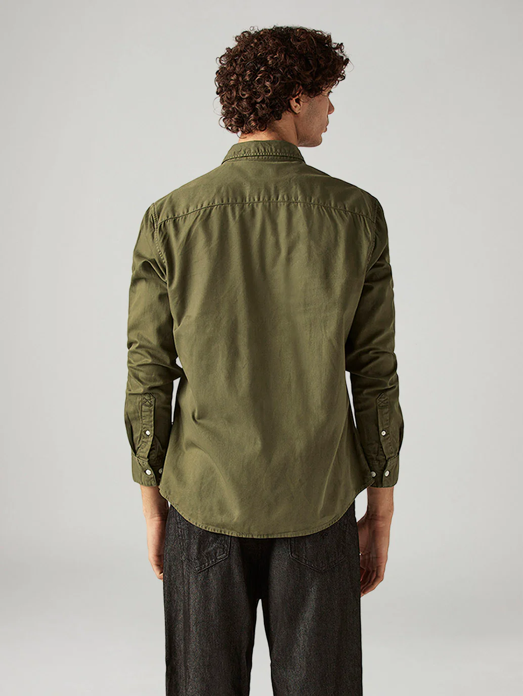 Men's Solid Slim Fit Overdyed Shirt - Image 2